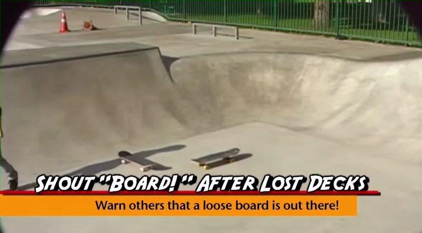 Skate etiquette and park features